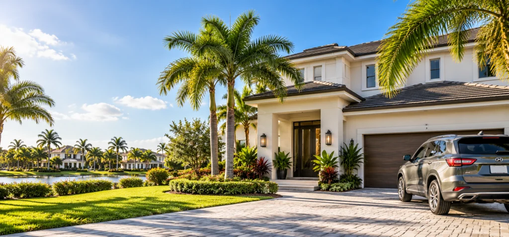 South Florida home and vehicle representing personal insurance coverage